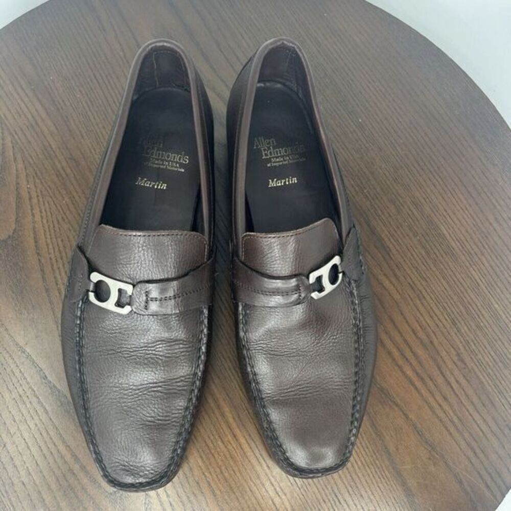 Allen Edmonds Martin Penny Loafer Shoes Women's 9D Brown Leather Moc Boat Flat - Picture 16 of 16